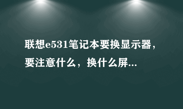 联想e531笔记本要换显示器，要注意什么，换什么屏幕好啊？