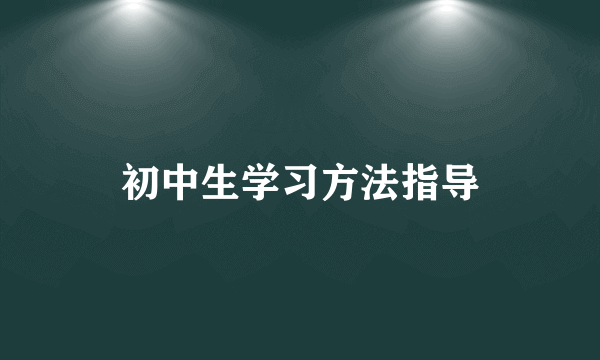 初中生学习方法指导