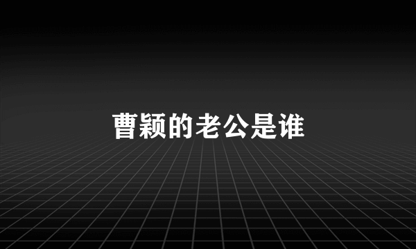 曹颖的老公是谁