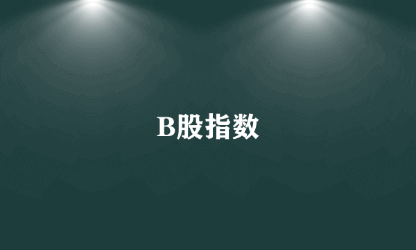 B股指数