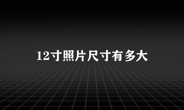 12寸照片尺寸有多大