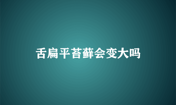 舌扁平苔藓会变大吗