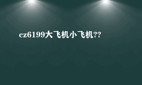 cz6199大飞机小飞机??