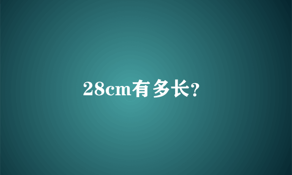 28cm有多长？