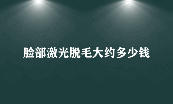 脸部激光脱毛大约多少钱