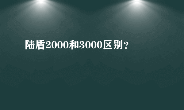 陆盾2000和3000区别？