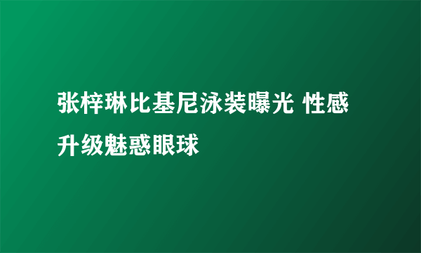 张梓琳比基尼泳装曝光 性感升级魅惑眼球