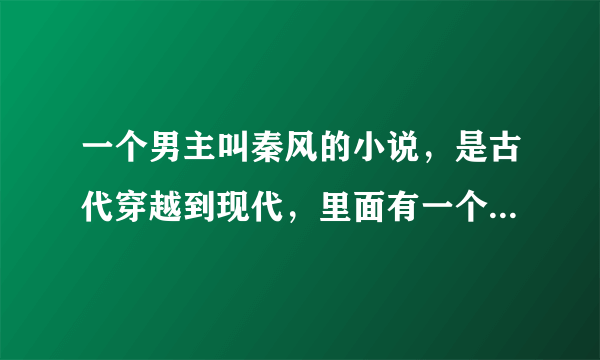 一个男主叫秦风的小说，是古代穿越到现代，里面有一个女人叫唐安云