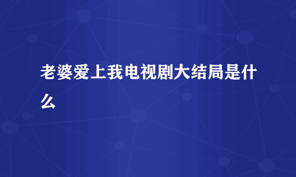 老婆爱上我电视剧大结局是什么