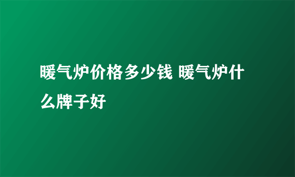 暖气炉价格多少钱 暖气炉什么牌子好