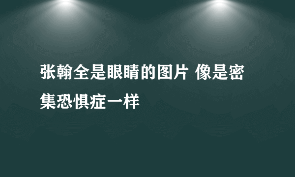 张翰全是眼睛的图片 像是密集恐惧症一样