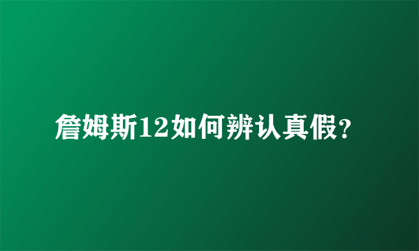 詹姆斯12如何辨认真假？