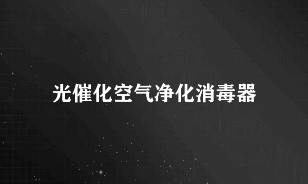 光催化空气净化消毒器