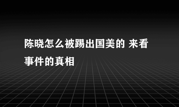 陈晓怎么被踢出国美的 来看事件的真相