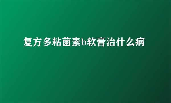 复方多粘菌素b软膏治什么病