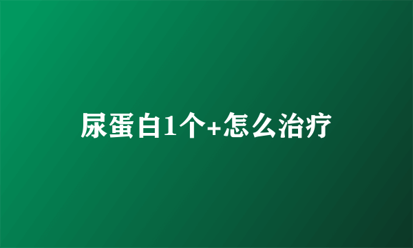 尿蛋白1个+怎么治疗