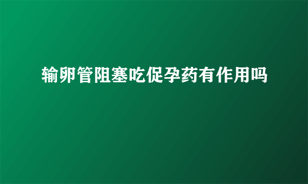 输卵管阻塞吃促孕药有作用吗