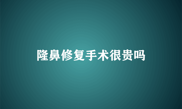 隆鼻修复手术很贵吗