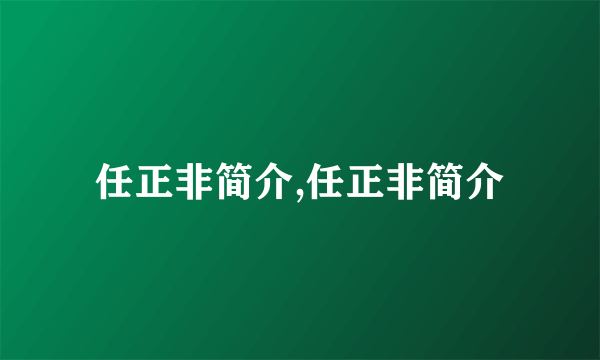 任正非简介,任正非简介