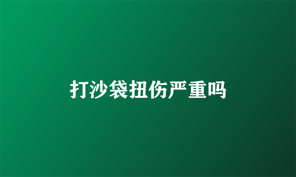 打沙袋扭伤严重吗