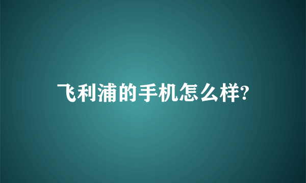 飞利浦的手机怎么样?