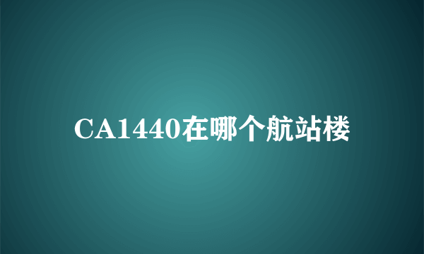 CA1440在哪个航站楼