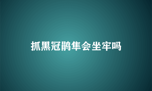 抓黑冠鹃隼会坐牢吗