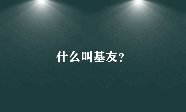 什么叫基友？