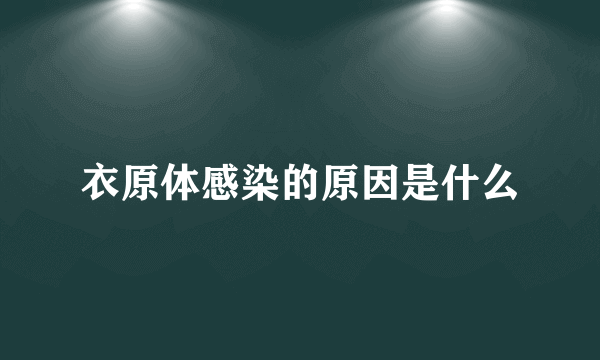 衣原体感染的原因是什么