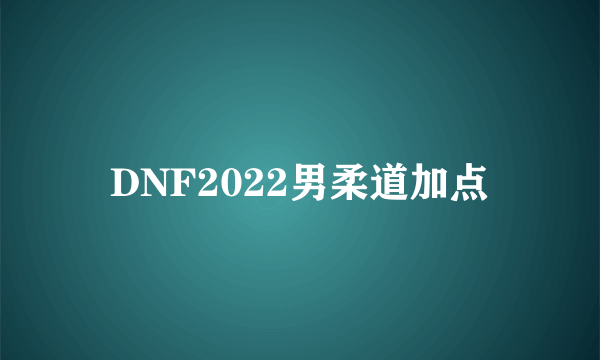 DNF2022男柔道加点