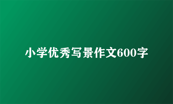 小学优秀写景作文600字