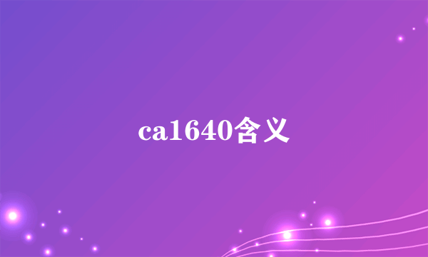 ca1640含义