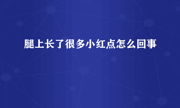 腿上长了很多小红点怎么回事