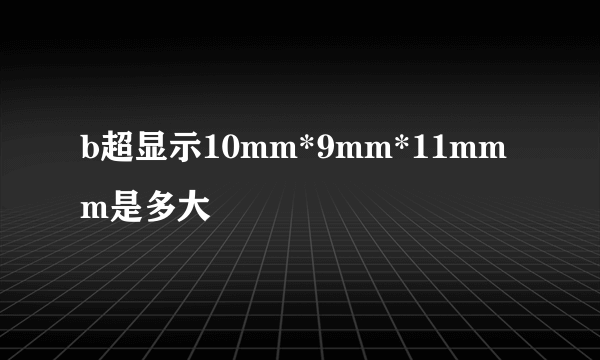 b超显示10mm*9mm*11mmm是多大