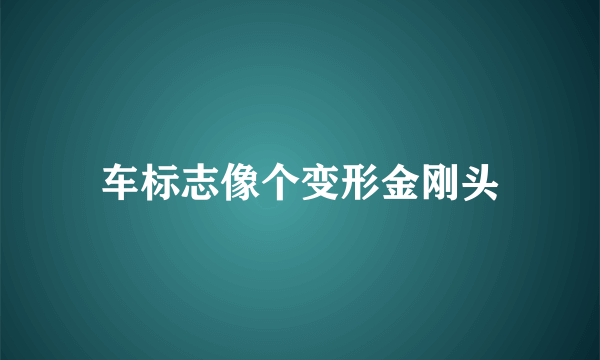 车标志像个变形金刚头