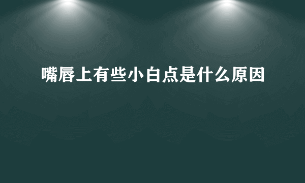 嘴唇上有些小白点是什么原因