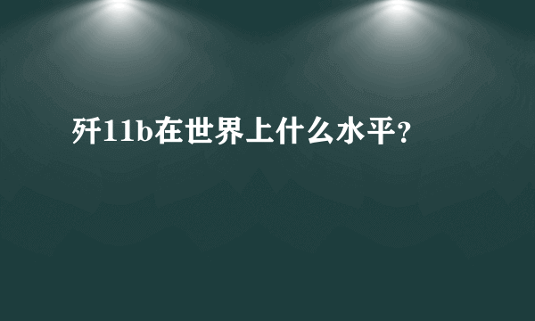 歼11b在世界上什么水平？