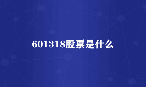 601318股票是什么