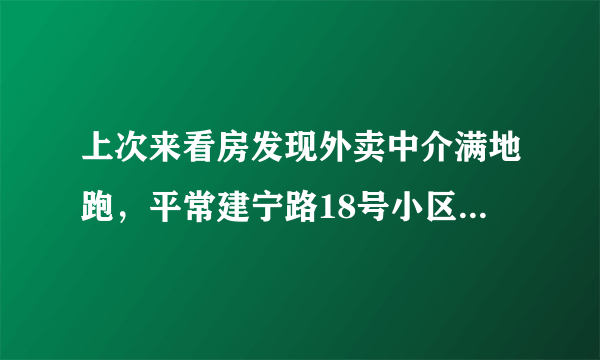 上次来看房发现外卖中介满地跑，平常建宁路18号小区小区门禁管理的严格吗？对外来人员出入有什么限制吗？