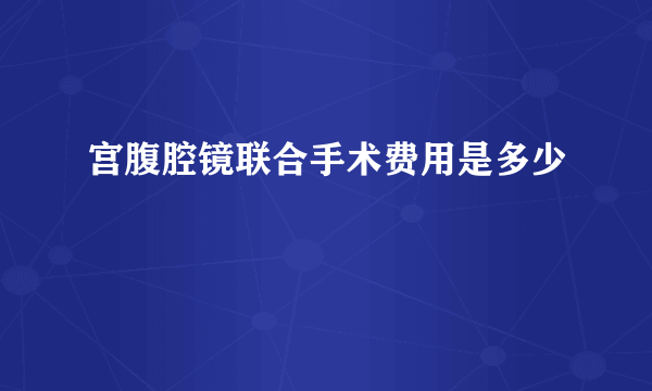 宫腹腔镜联合手术费用是多少