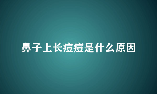 鼻子上长痘痘是什么原因