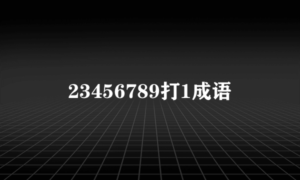 23456789打1成语