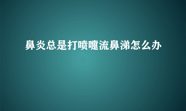 鼻炎总是打喷嚏流鼻涕怎么办