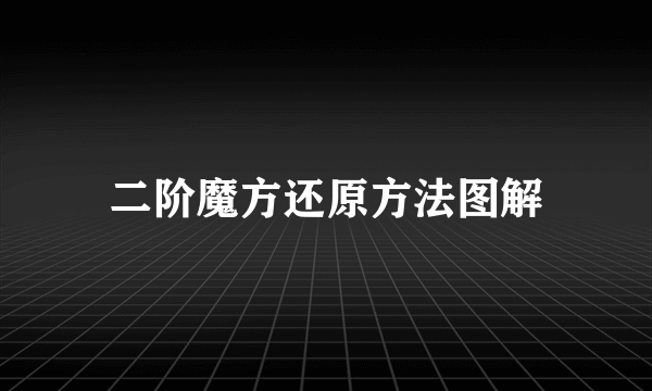 二阶魔方还原方法图解