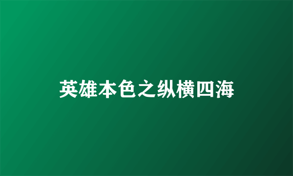 英雄本色之纵横四海