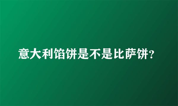 意大利馅饼是不是比萨饼？