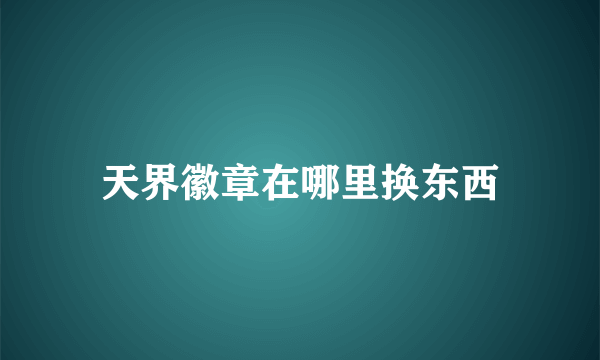 天界徽章在哪里换东西