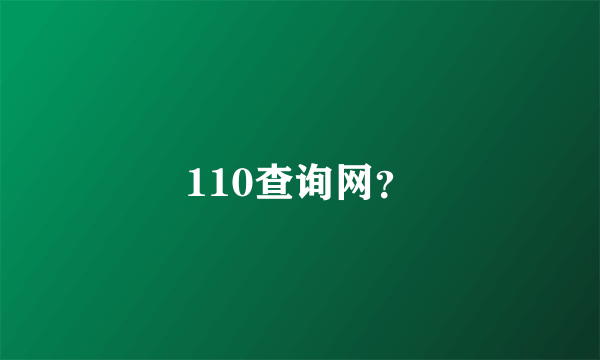 110查询网？