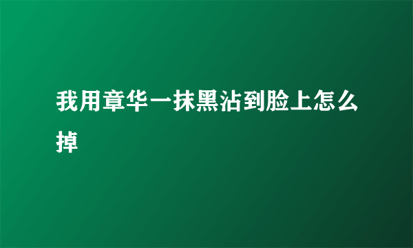 我用章华一抹黑沾到脸上怎么掉