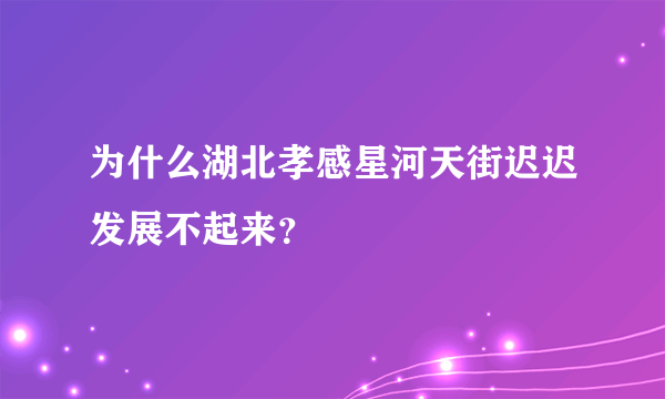 为什么湖北孝感星河天街迟迟发展不起来？